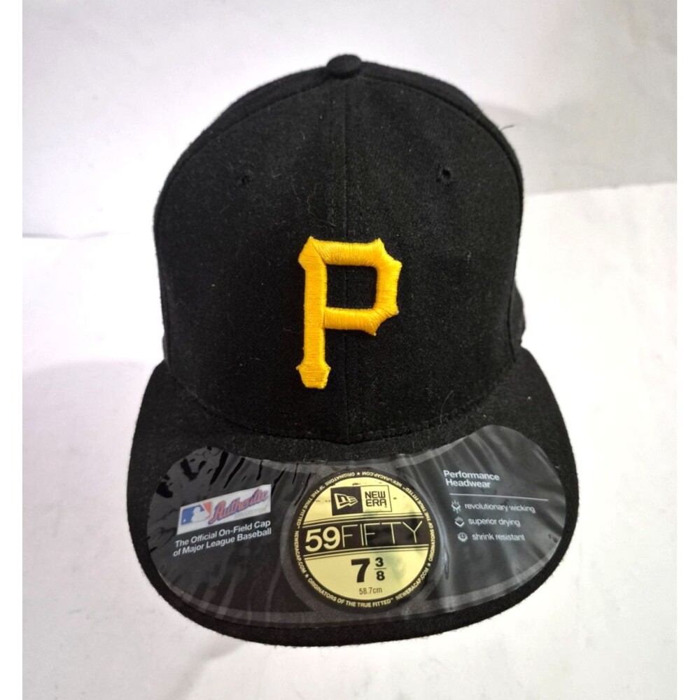 Pittsburgh Pirates MLB New Era 59Fifty Fitted Hat Black Size 7 3/8